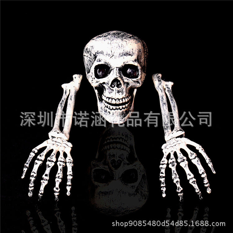 Skeleton and skull décor set piece with glow finish — product photo 9
