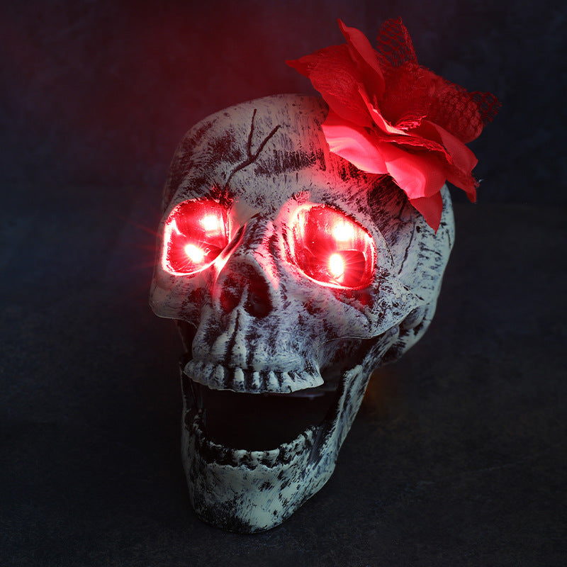 Skeleton and skull décor set piece with glow finish — product photo 15