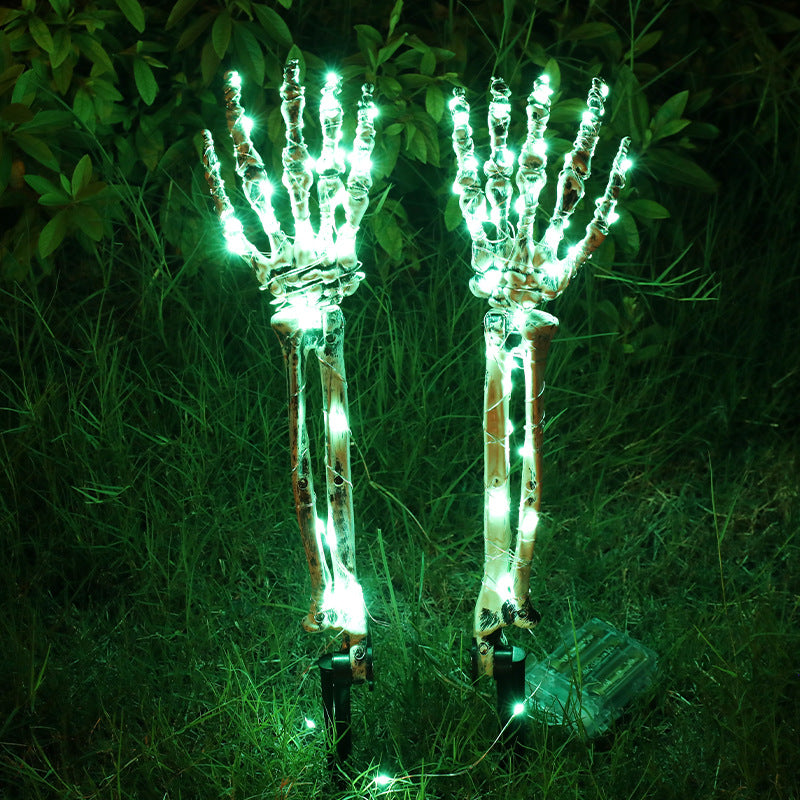 Skeleton and skull décor set piece with glow finish — product photo 12