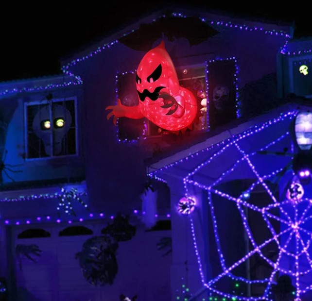Illuminated self-inflating ghost decoration — product photo 3