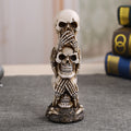 Hand-Painted Resin Skull