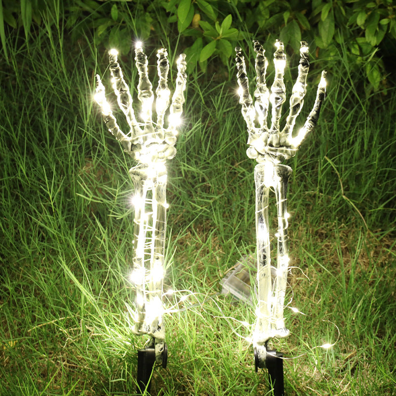 Skeleton and skull décor set piece with glow finish — product photo 14