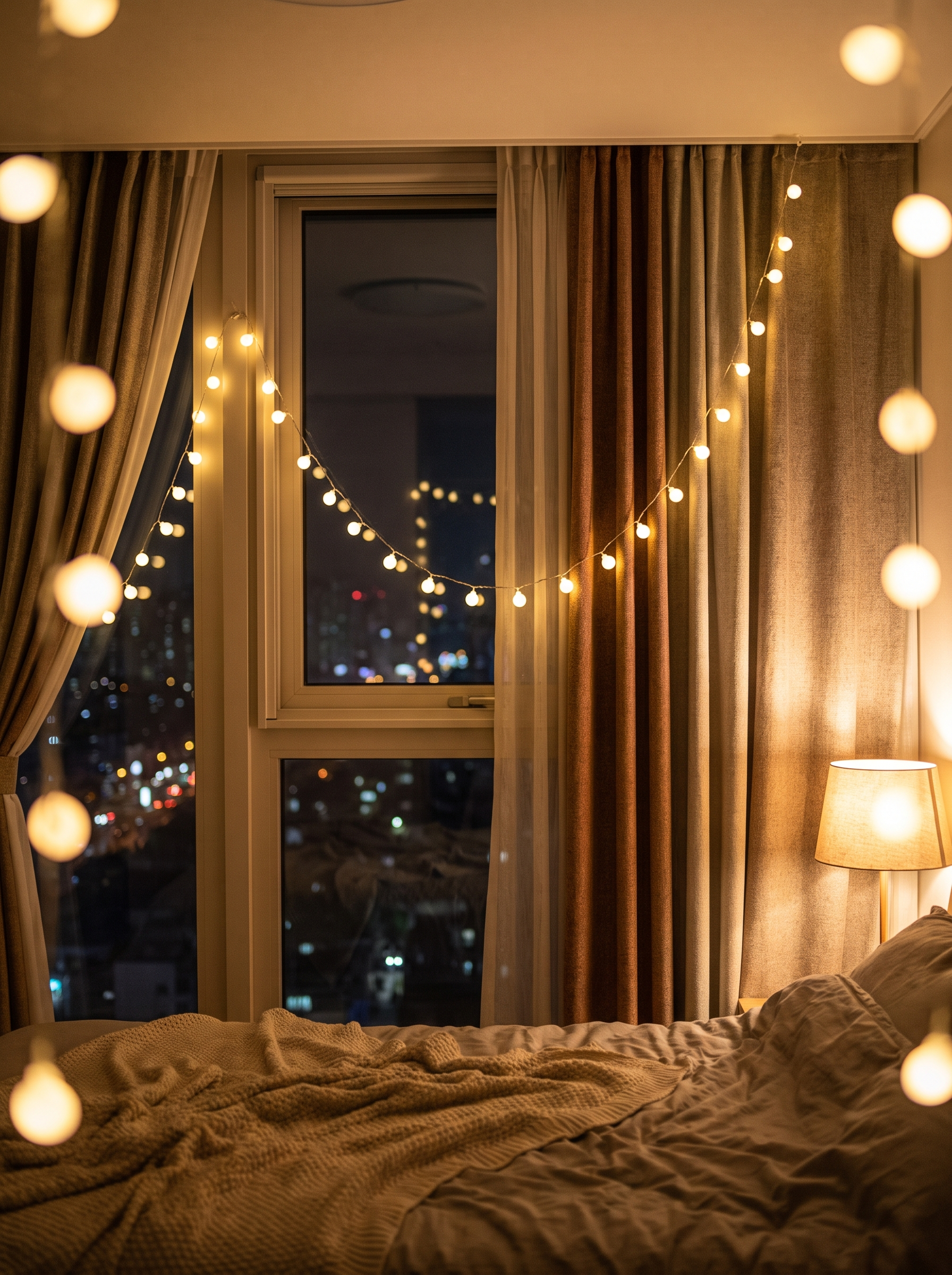 Globe Curtain String Lights lifestyle photo